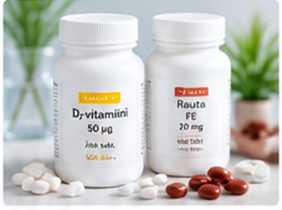 Illustrative vitamin D and iron supplements