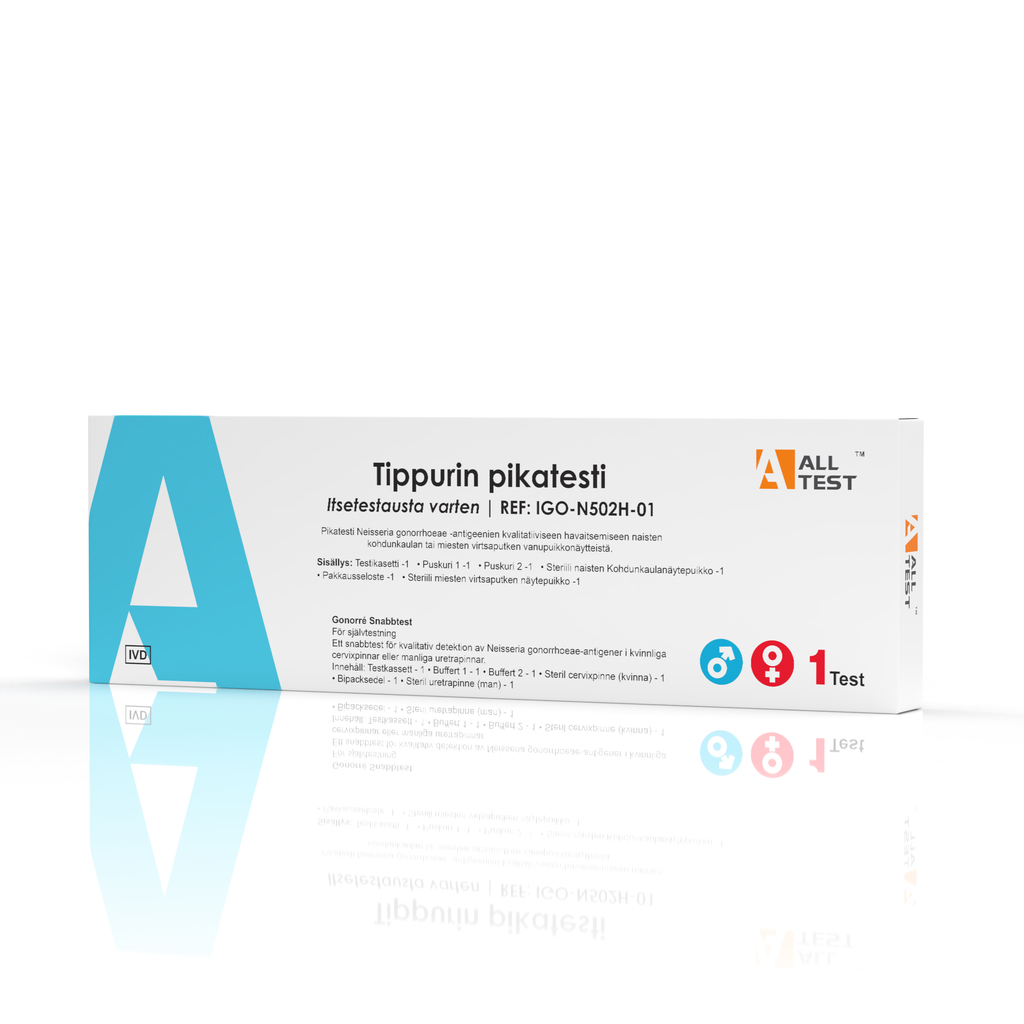 ALLTEST gonorrhoea home test packaging